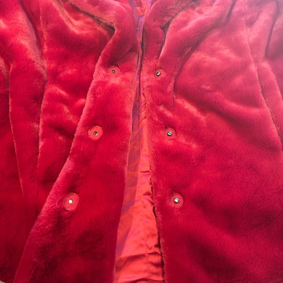 Torrid Rich Red Faux Fur Jacket - Picture 4 of 6